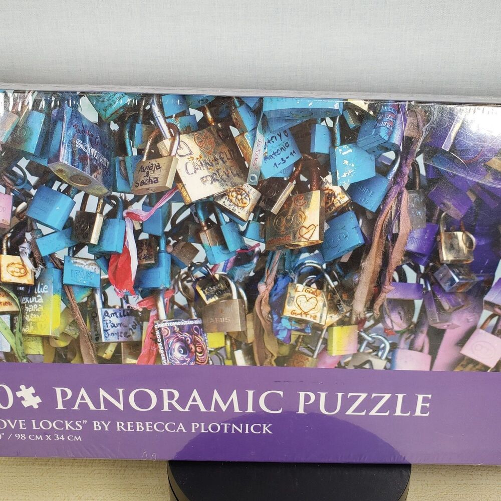 Andrews + Blaine LTD, #2844 Paris Love Locks Panorama Puzzle, 1000 Pieces New - Picture 4 of 16